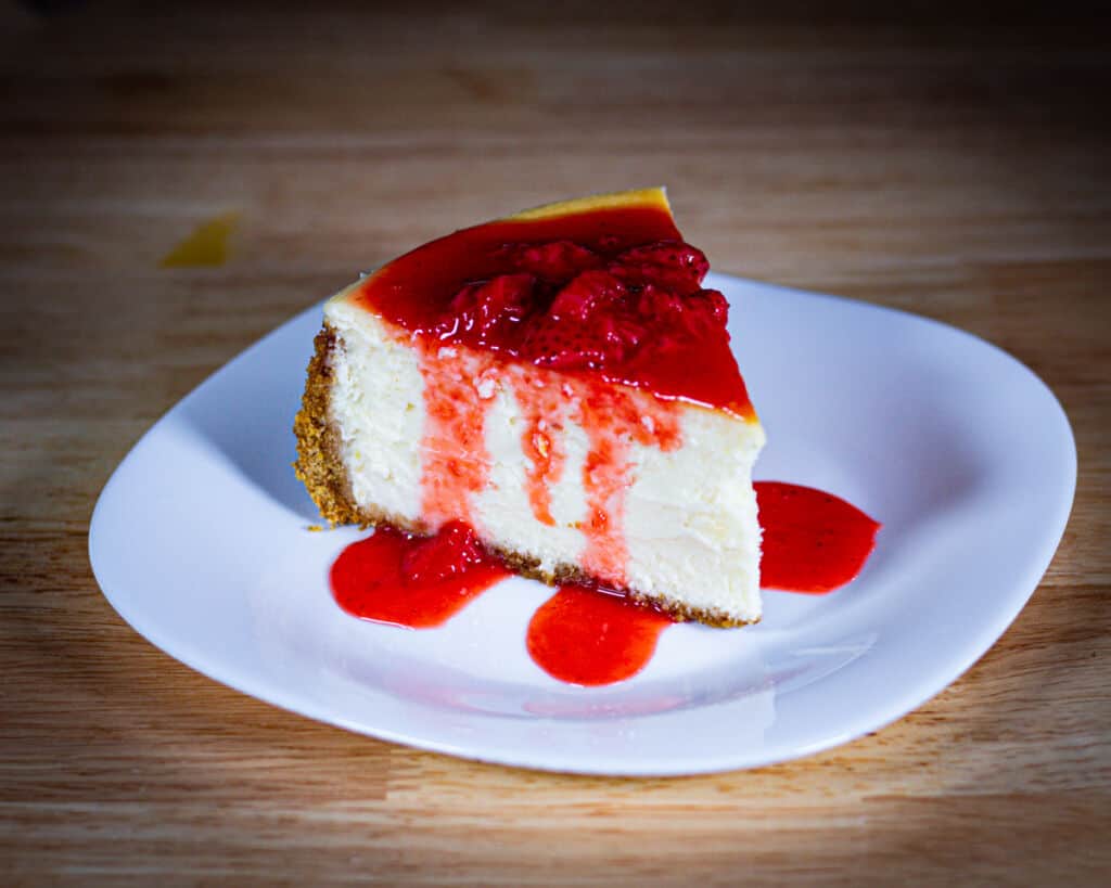 New York Style Cheesecake With Strawberry Compote - Once Upon A Chef